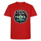Keep Calm and Hodl Kaspa (Fan-Art) - Herren T-Shirt Premium - Rot