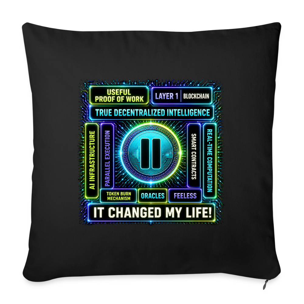 Qubic Changed Life (Fan-Art) - Polster 44 x 44 cm - Schwarz