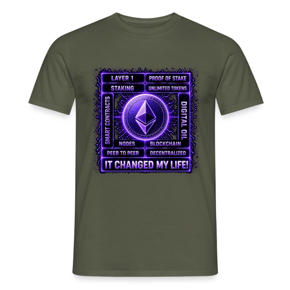 Ethereum Changed Life (Fan-Art) - Herren T-Shirt - Militärgrün