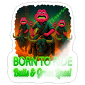 Jerry Born to Ride (Fan-Art) - Sticker 10 x 10 cm - Weiß glänzend