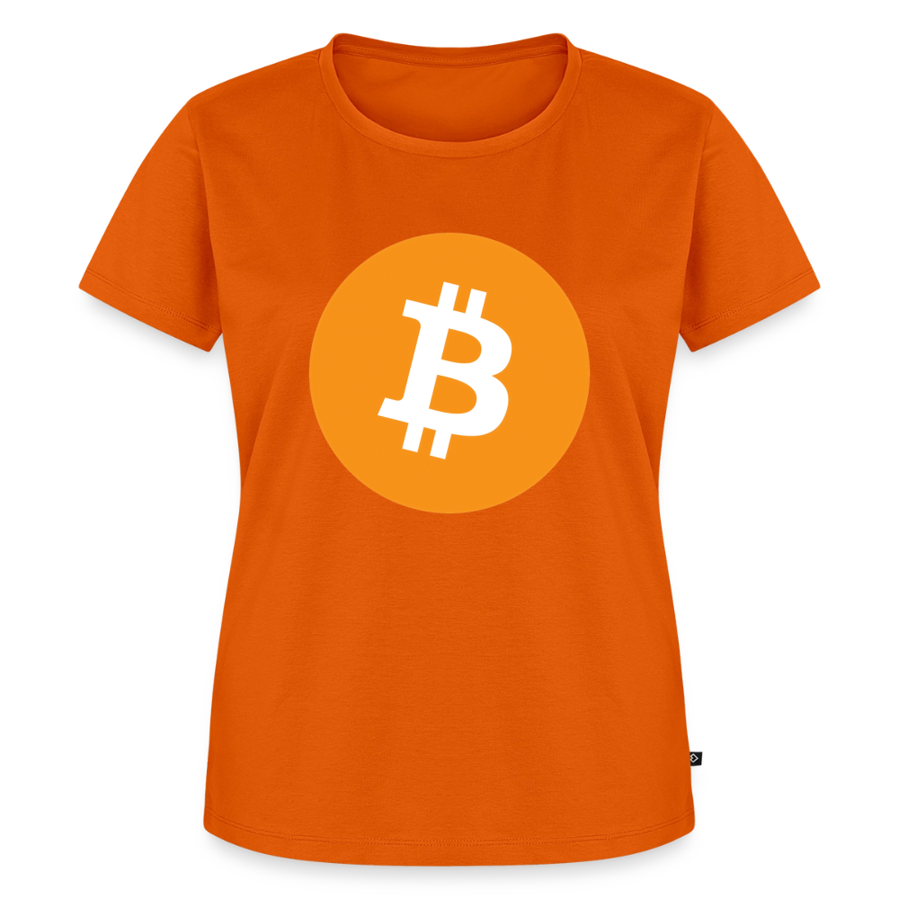 Bitcoin Logo (Original) - Damen T-Shirt Premium - Orange 