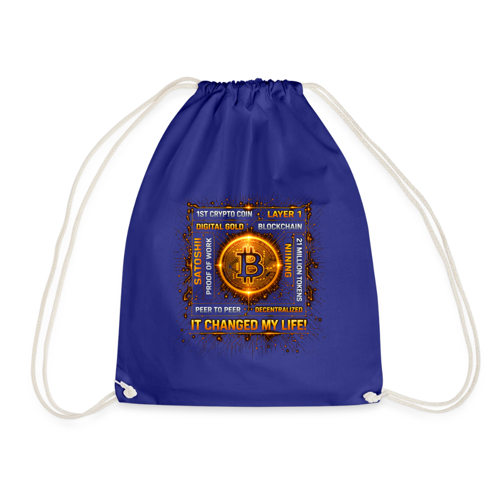 Bitcoin Changed Life (Fan-Art) - Turnbeutel - Königsblau
