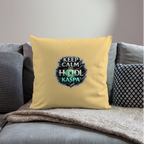 Keep Calm and Hodl Kaspa (Fan-Art) - Polster 44 x 44 cm - Hellgelb