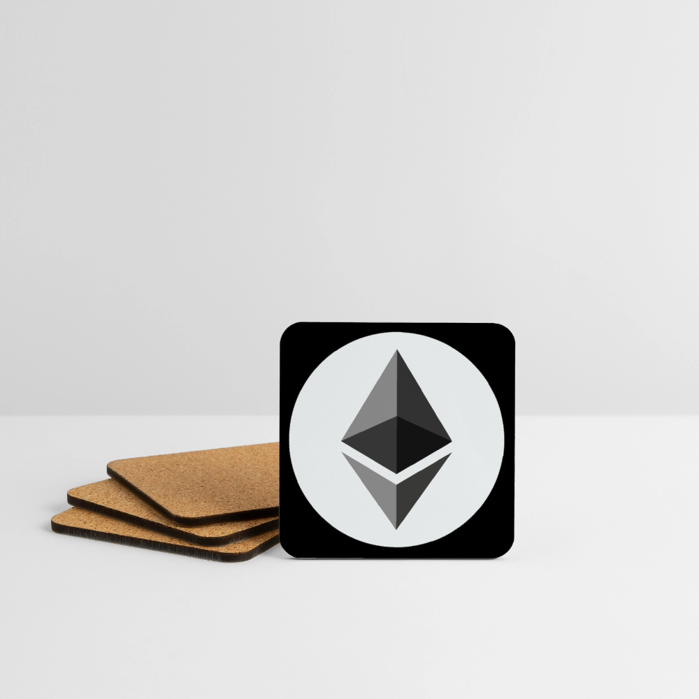 Ethereum Logo (Original) - Untersetzer (4er-Set) - Weiß