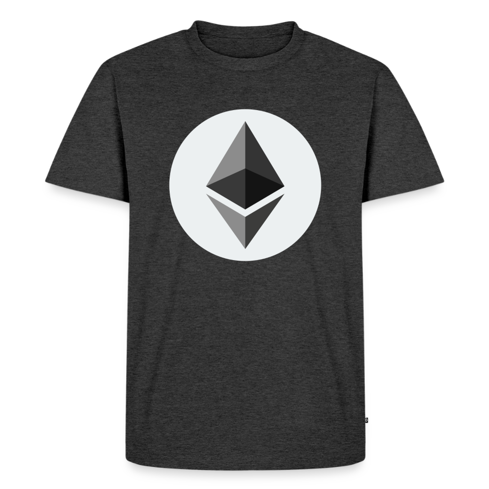 Ethereum Logo (Original) - Herren T-Shirt Premium - Anthrazit meliert