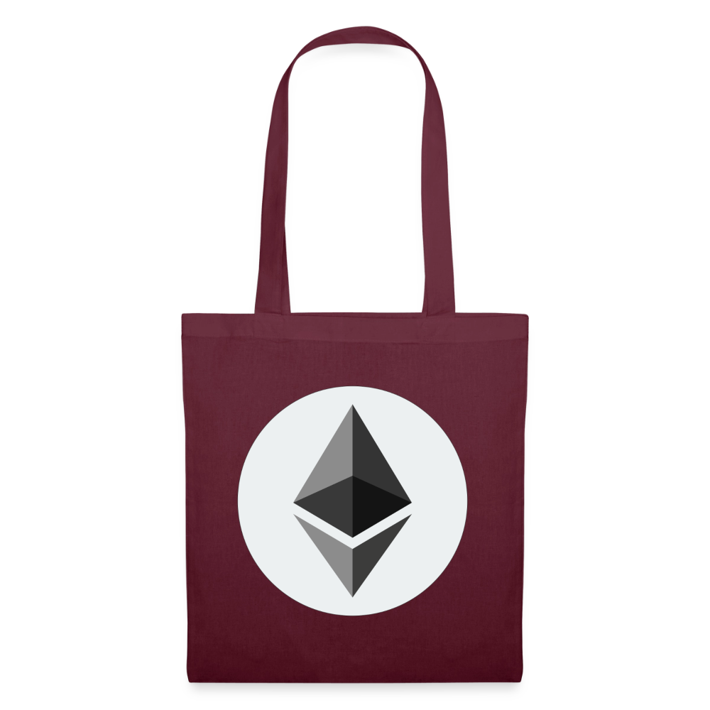 Ethereum Logo (Original) - Stofftasche - Burgunderrot
