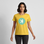 Kaspa Logo hell (Original) - Damen T-Shirt Premium - Sonnengelb
