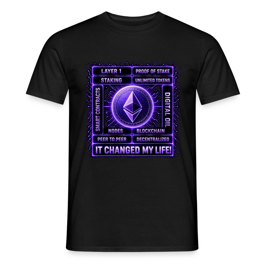 Ethereum Changed Life (Fan-Art) - Herren T-Shirt - Schwarz
