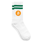 Bitcoin Logo (Original) - Tennissocken Premium - Weiß/Grün