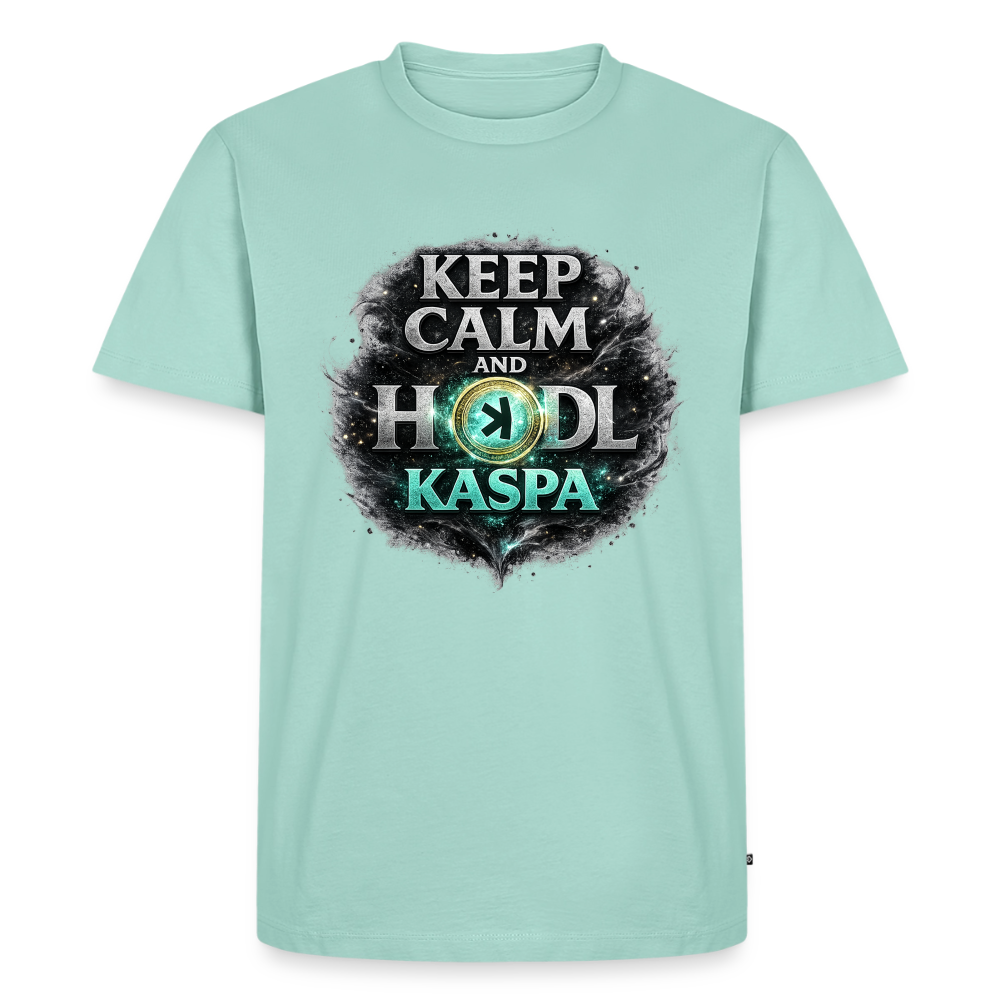Keep Calm and Hodl Kaspa (Fan-Art) - Herren T-Shirt Premium - Mint 