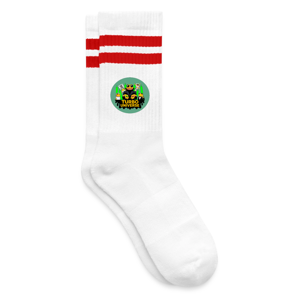 Turbo Universe (Fan-Art) - Tennissocken Premium - Weiß/Rot