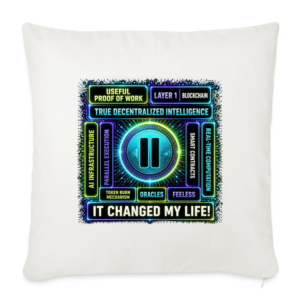Qubic Changed Life (Fan-Art) - Polster 44 x 44 cm - Naturweiß 