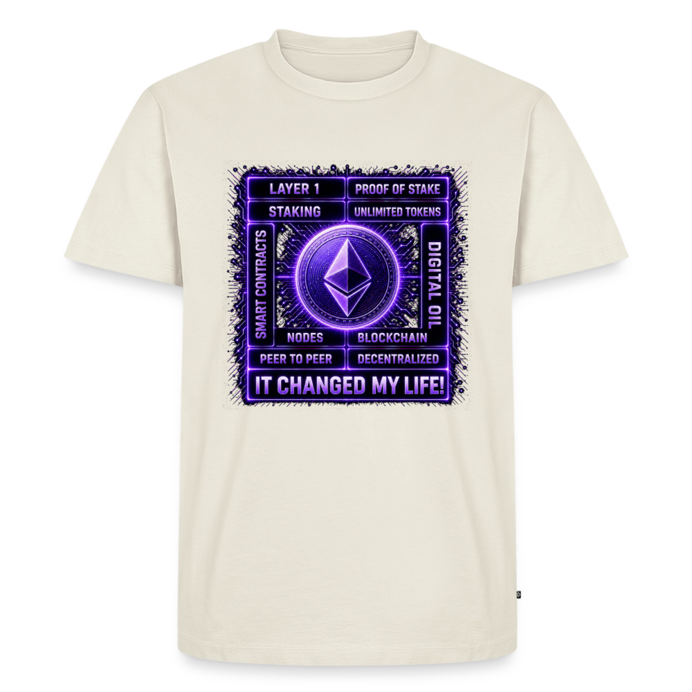 Ethereum Changed Life (Fan-Art) - Herren T-Shirt Premium - Naturweiß