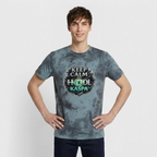 Keep Calm and Hodl Kaspa (Fan-Art) - Unisex T-Shirt Premium Tie Dye - Schwarz/Blau