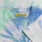 Kaspa Logo hell (Original) - Unisex T-Shirt Premium Tie Dye - Spiralblau