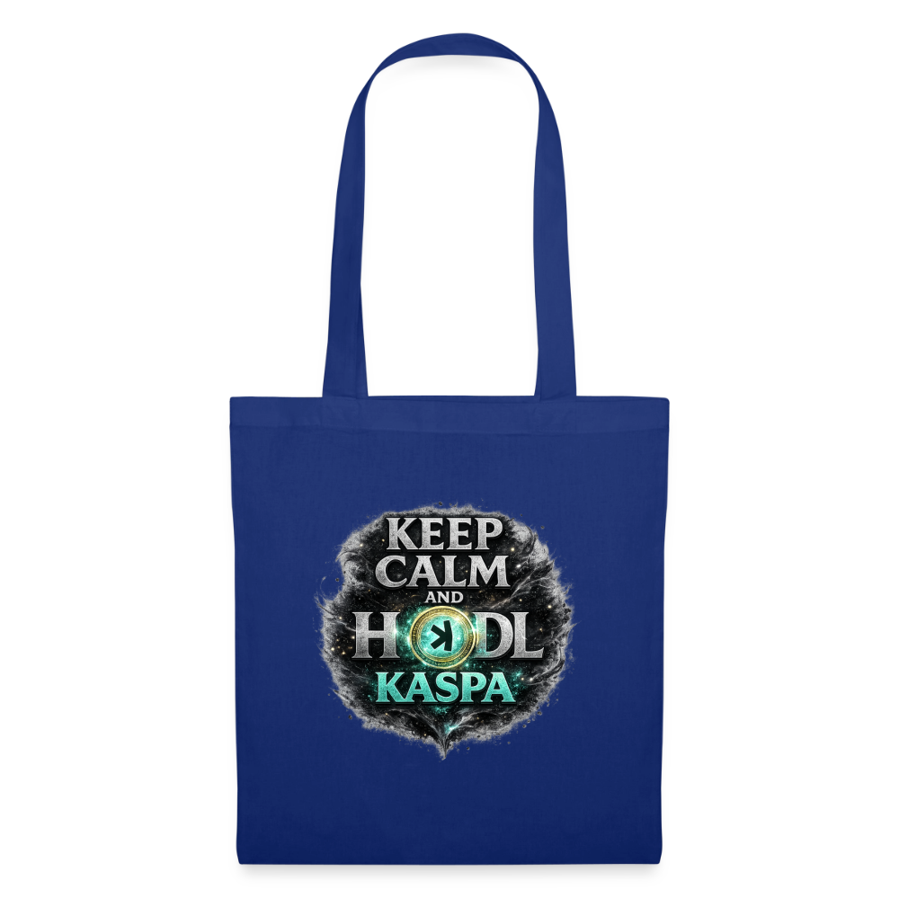 Keep Calm and Hodl Kaspa (Fan-Art) - Stofftasche - Royalblau