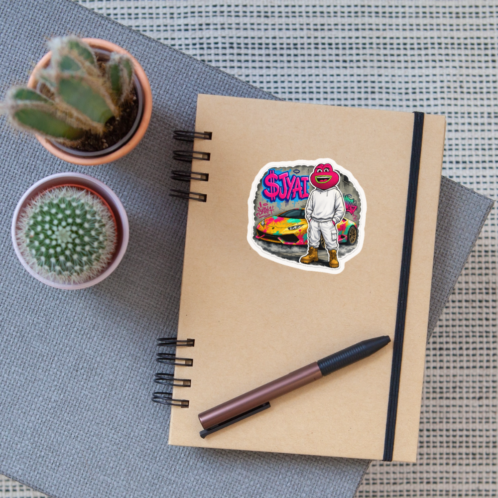 Jerry Streetart (Fan-Art) - Sticker 10 x 10 cm - Mattweiß