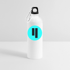 Qubic Logo (Original) - Trinkflasche mit Karabiner 750 ml - Weiß