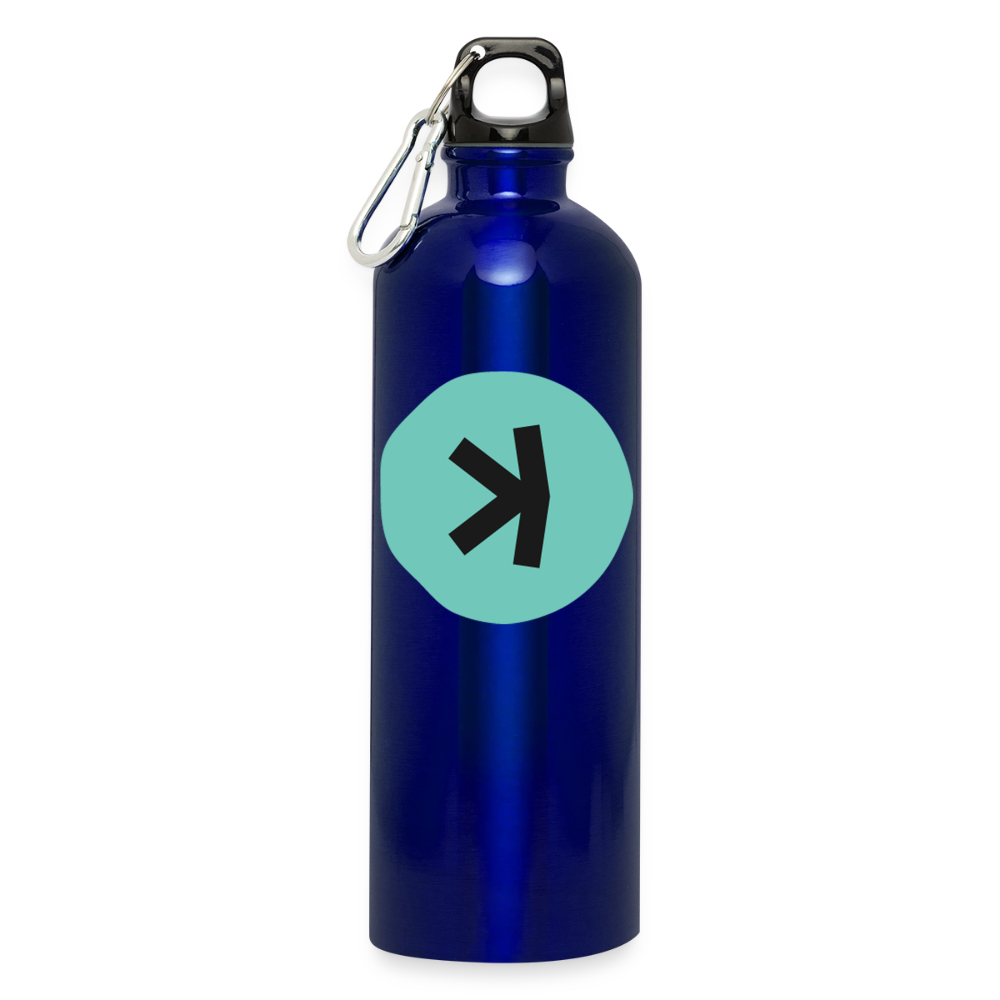 Kaspa Logo dunkel (Original) - Trinkflasche mit Karabiner 750 ml - Königsblau