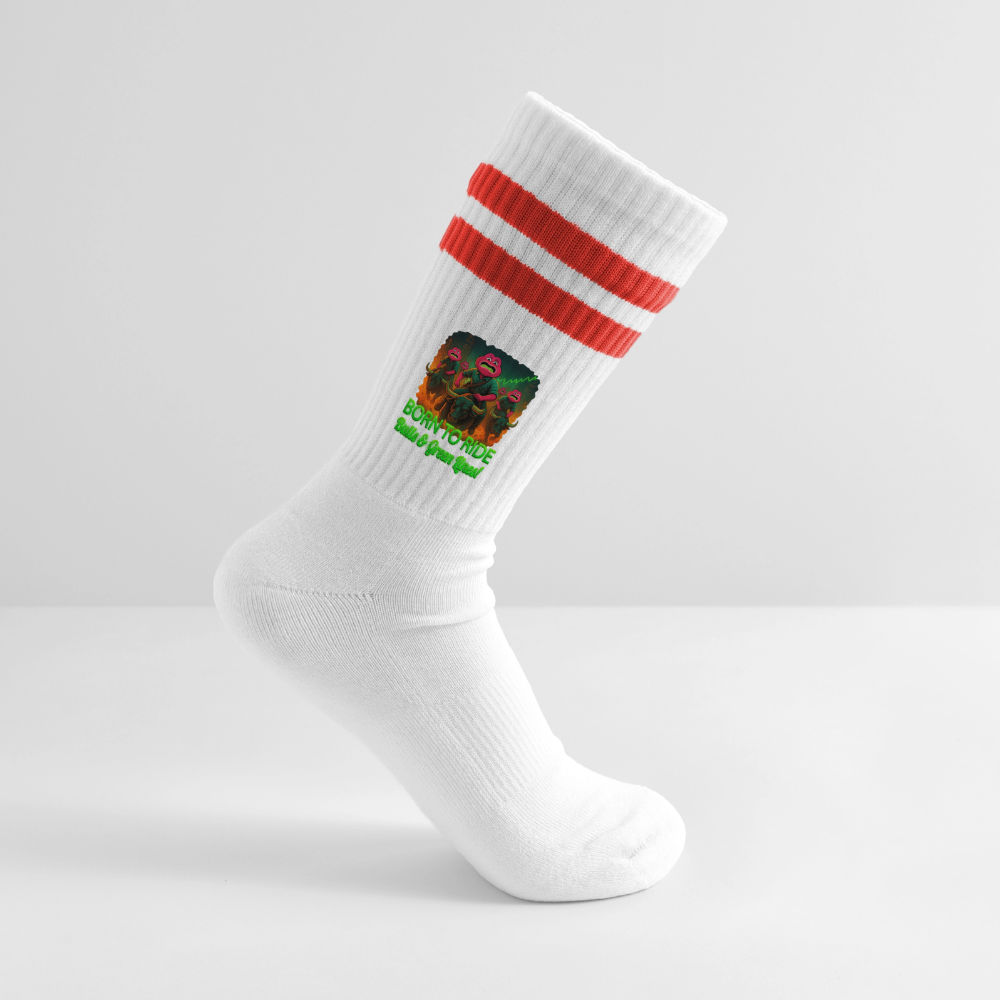 Jerry Born to Ride (Fan-Art) - Tennissocken Premium - Weiß/Rot