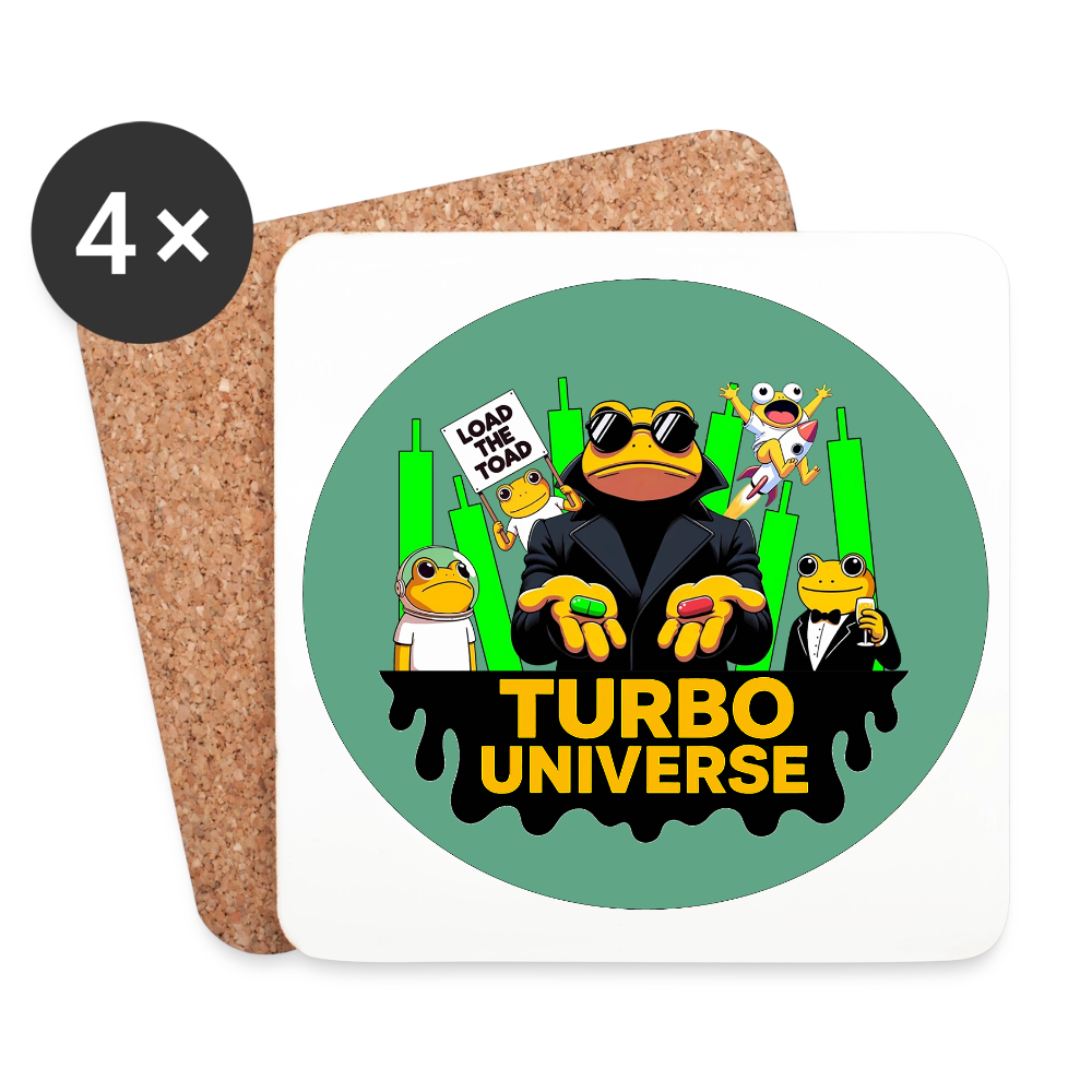Turbo Universe (Fan-Art) - Untersetzer (4er-Set) - Weiß