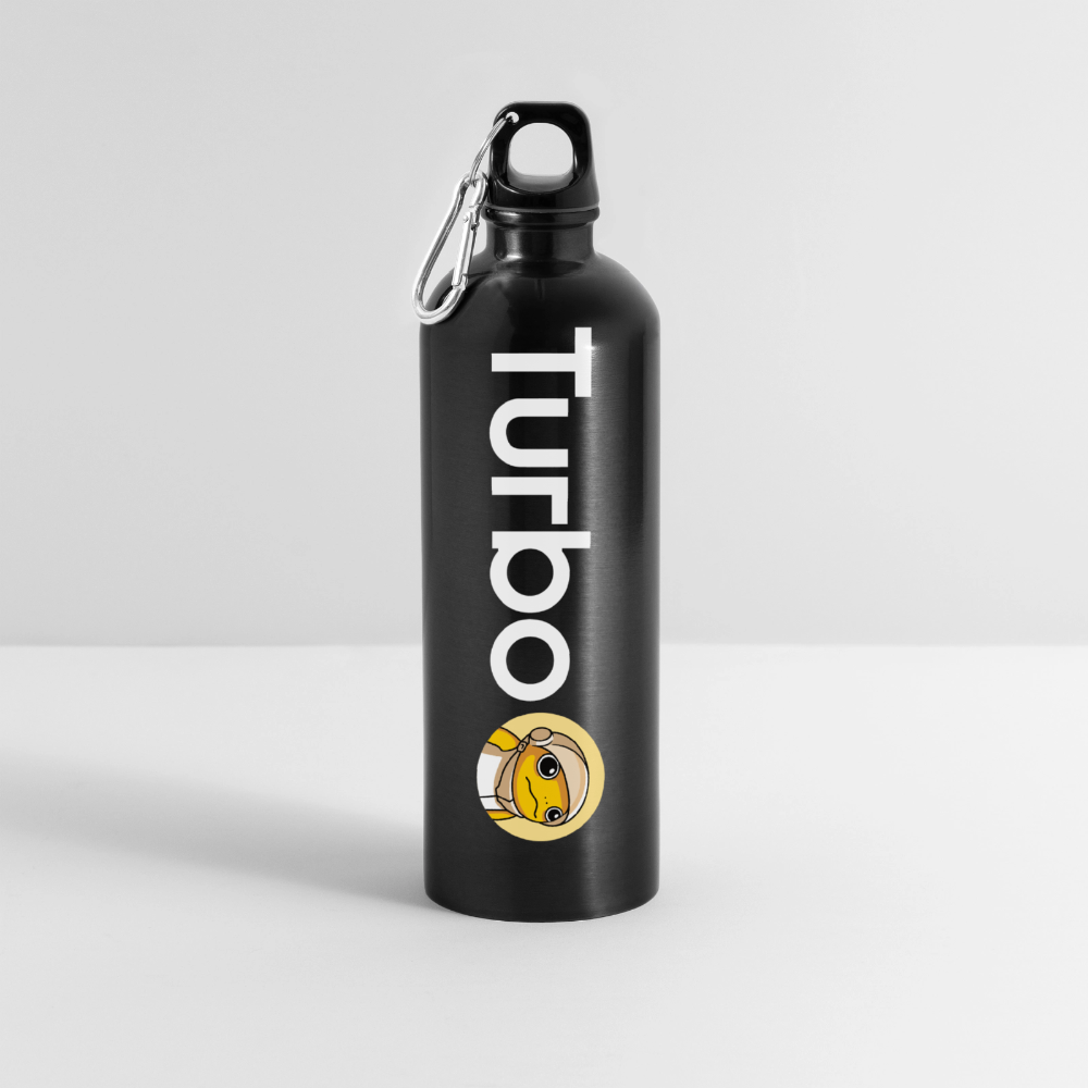 Turbo Full Logo (Original) - Trinkflasche mit Karabiner 750 ml - Schwarz