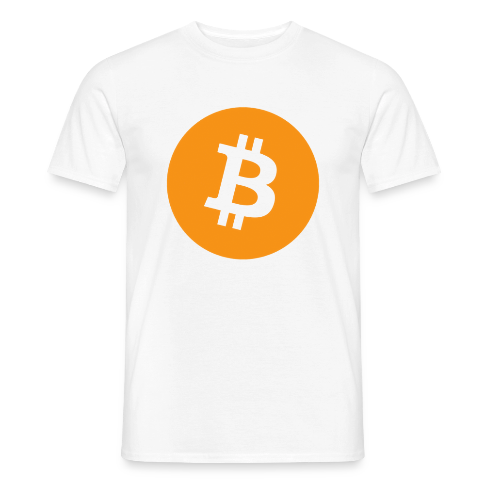 Bitcoin Logo (Original) - Herren T-Shirt - Weiß