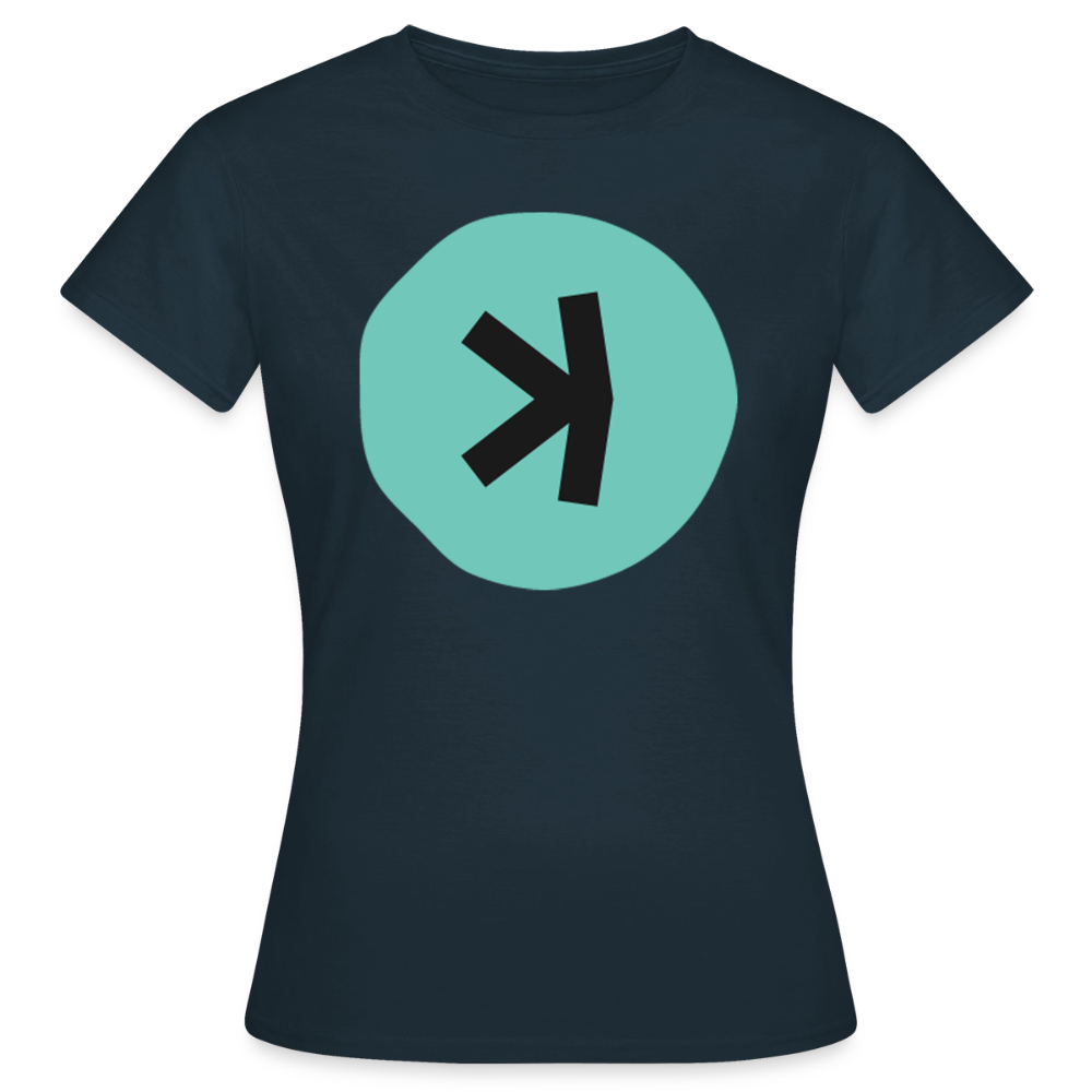 Kaspa Logo dunkel (Original) - Damen T-Shirt - Navy