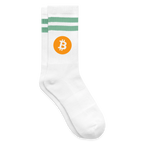 Bitcoin Logo (Original) - Tennissocken Premium - Weiß/Mint