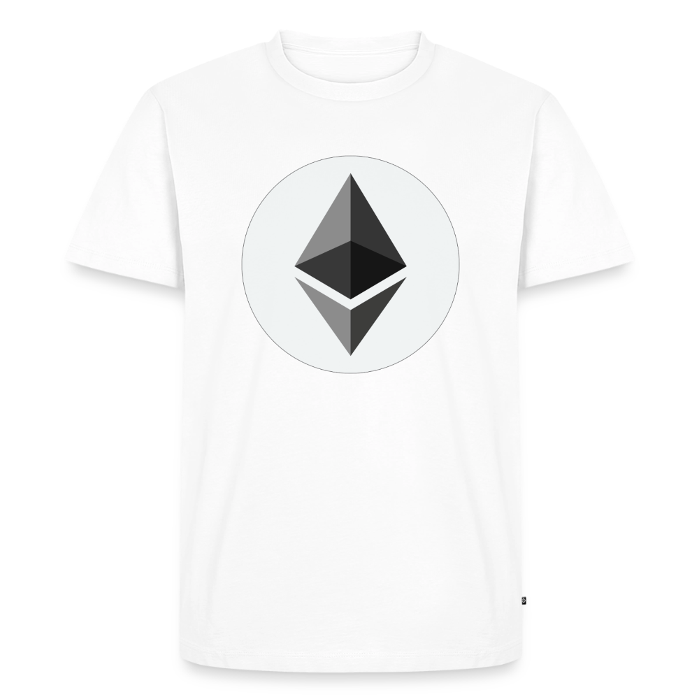 Ethereum Logo (Original) - Herren T-Shirt Premium - Weiß
