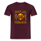 Bitcoin Changed Life (Fan-Art) - Herren T-Shirt - Ziegelrot