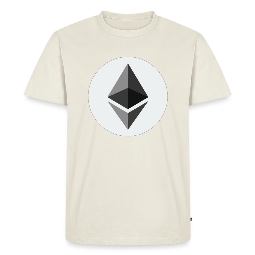 Ethereum Logo (Original) - Herren T-Shirt Premium - Naturweiß