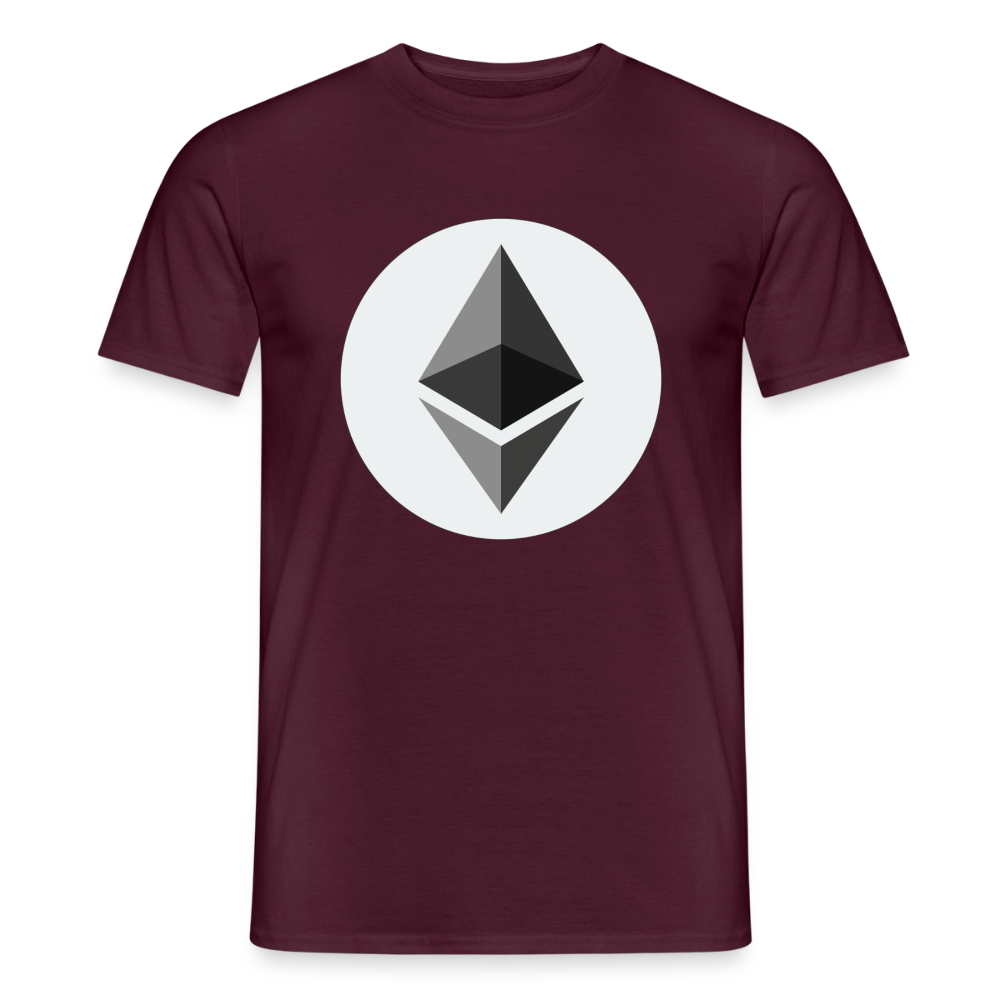 Ethereum Logo (Original) - Herren T-Shirt - Ziegelrot