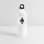 Ethereum Logo (Original) - Trinkflasche mit Karabiner 750 ml - Weiß
