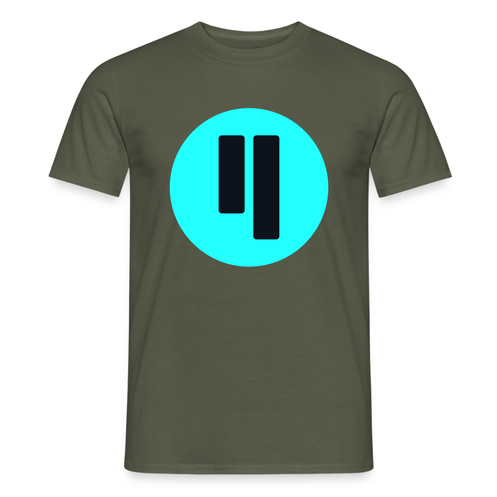 Qubic Logo (Original) - Herren T-Shirt - Militärgrün