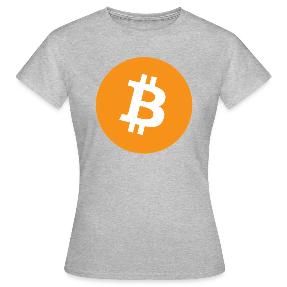 Bitcoin Logo (Original) - Damen T-Shirt - Grau meliert