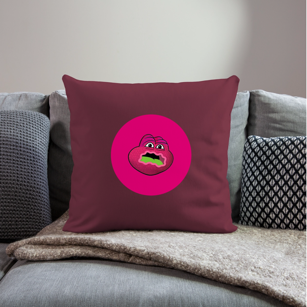 Jerry The Turtle Logo (Remix-Design) - Polster 44 x 44 cm - Burgunderrot