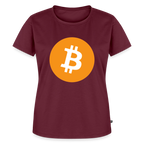 Bitcoin Logo (Original) - Damen T-Shirt Premium - Burgunderrot