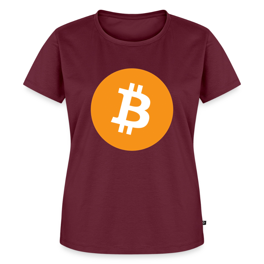 Bitcoin Logo (Original) - Damen T-Shirt Premium - Burgunderrot