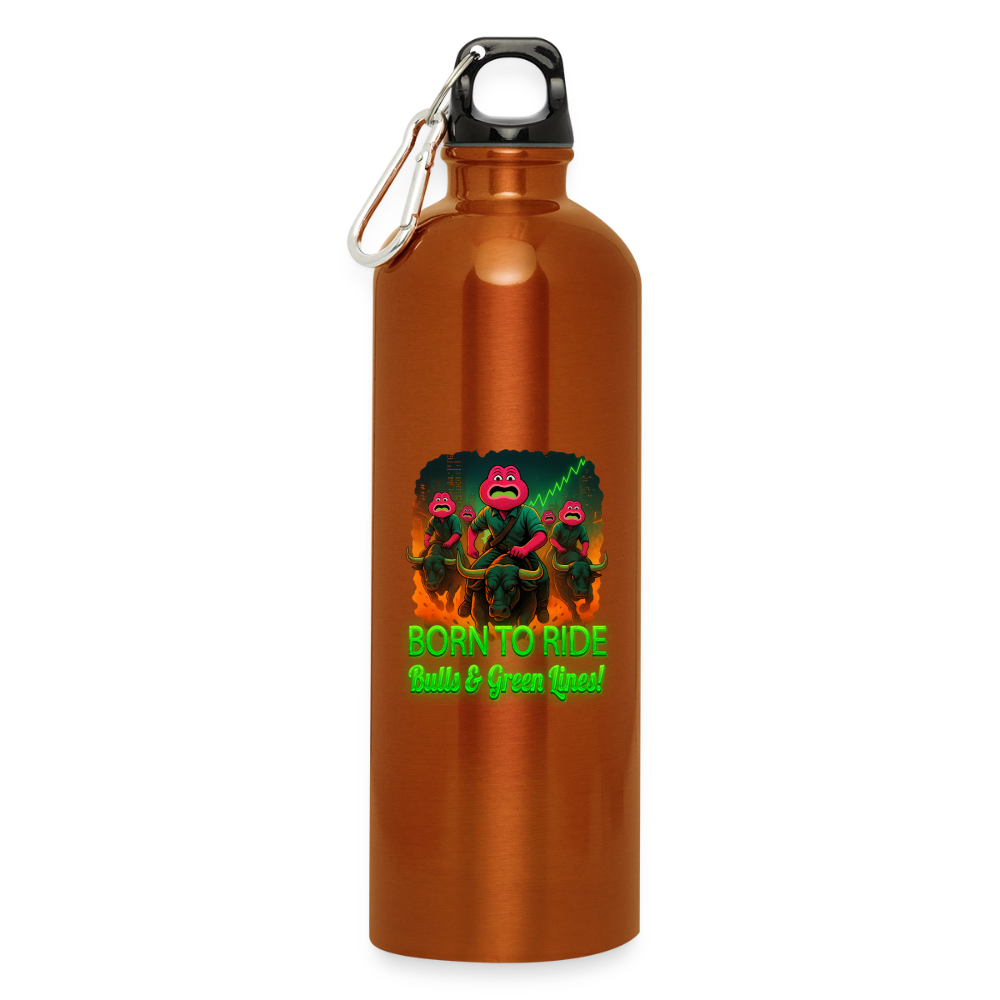Jerry Born to Ride (Fan-Art) - Trinkflasche mit Karabiner 750 ml - Orange