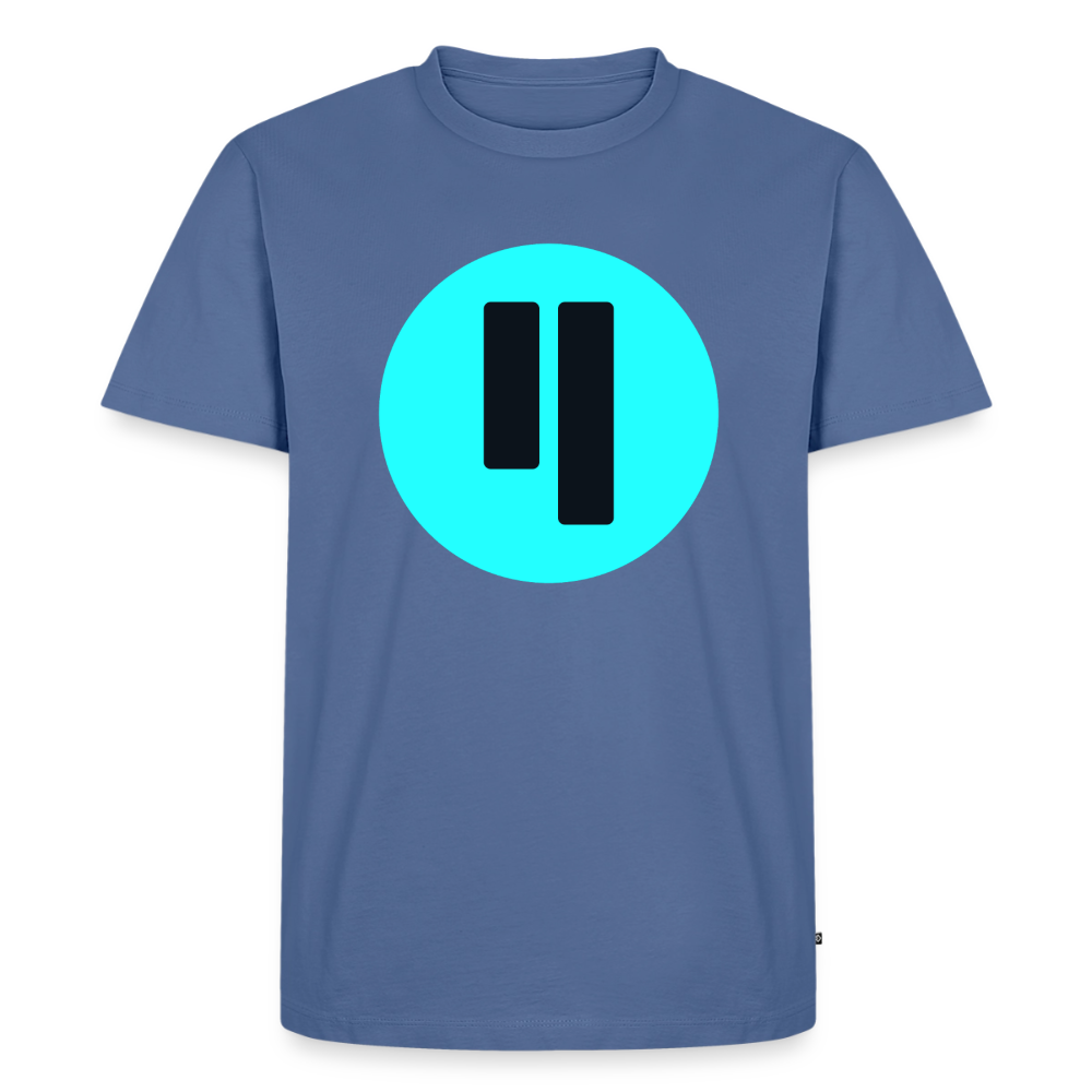 Qubic Logo (Original) - Herren T-Shirt Premium - Taubenblau