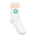 Kaspa Logo hell (Original) - Tennissocken Premium - Weiß/Pfirsich