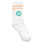 Kaspa Logo hell (Original) - Tennissocken Premium - Weiß/Pfirsich