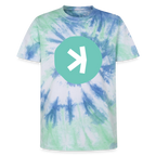 Kaspa Logo hell (Original) - Unisex T-Shirt Premium Tie Dye - Spiralblau