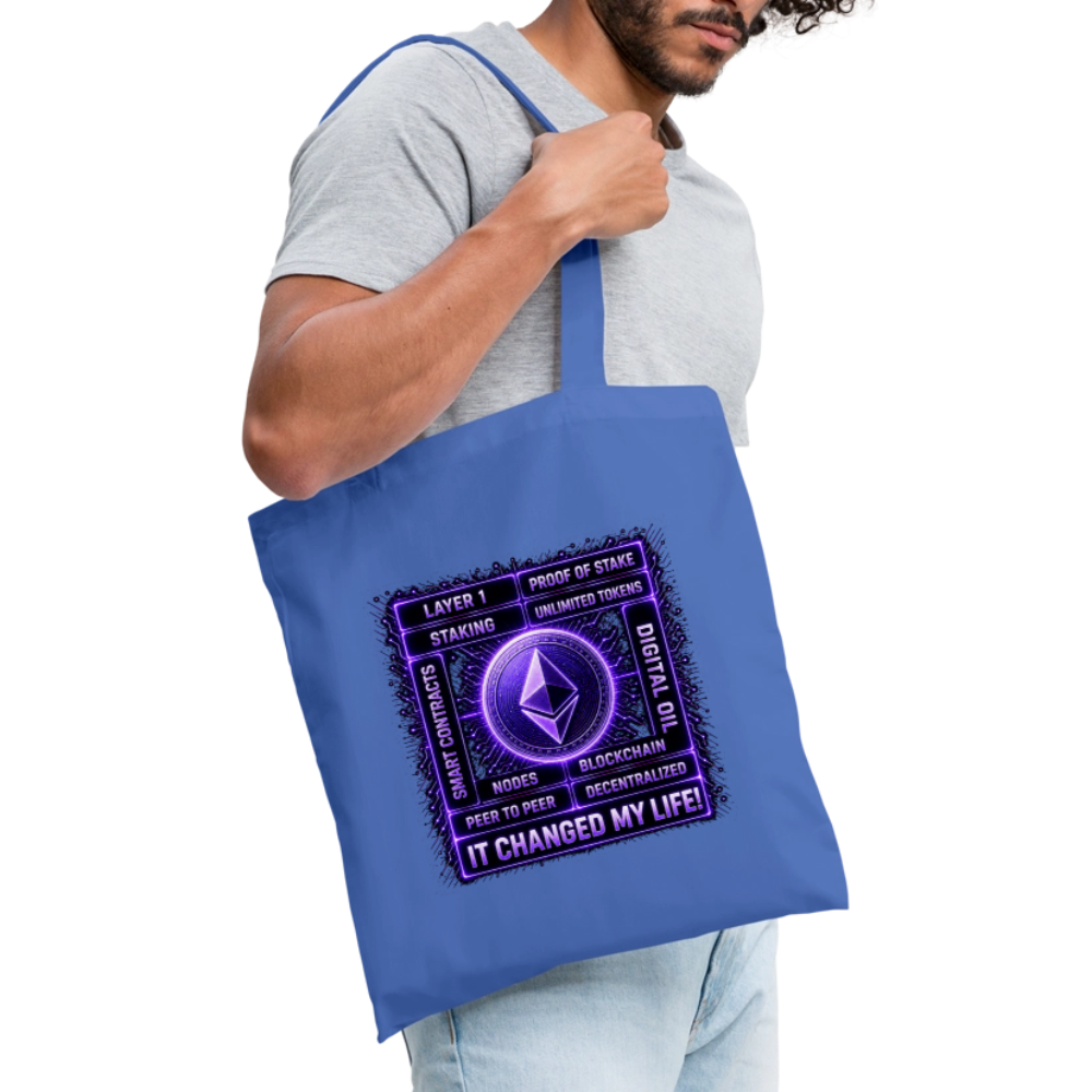 Ethereum Changed Life (Fan-Art) - Stofftasche - Hellblau