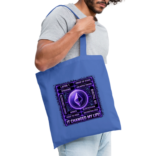 Ethereum Changed Life (Fan-Art) - Stofftasche - Hellblau