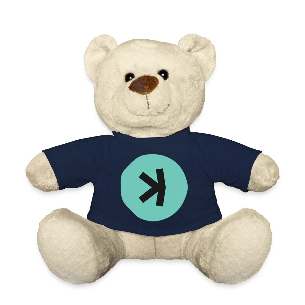 Kaspa Logo dunkel (Original) - Teddybär - French Navy