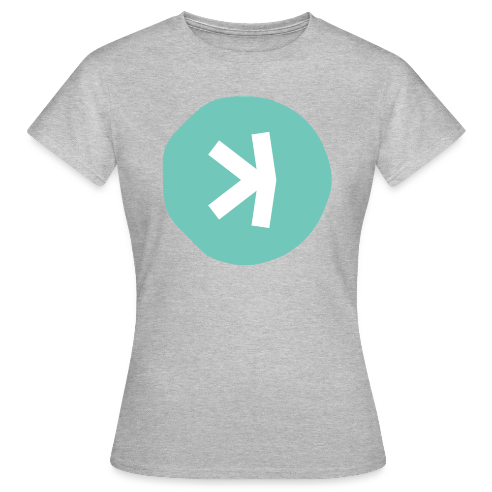 Kaspa Logo hell (Original) - Damen T-Shirt - Grau meliert