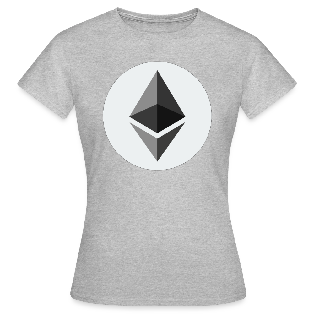 Ethereum Logo (Original) - Damen T-Shirt - Grau meliert