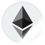 Ethereum Logo (Original) - Sticker 10 x 10 cm - Transparent glänzend